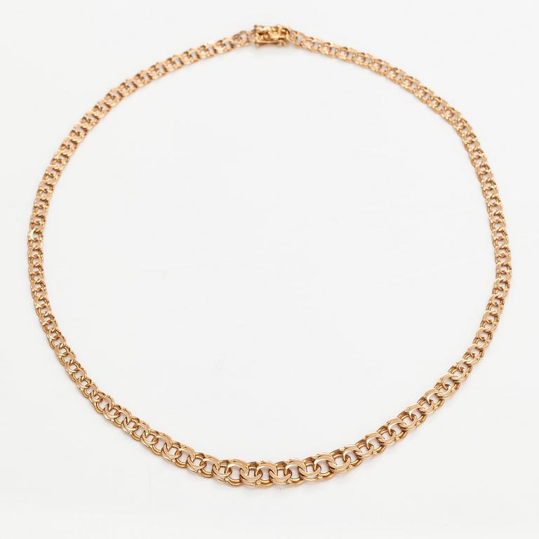 Halsband och armband, 14K guld. Finland 1979.