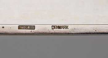 CIGARETTETUI, sterlingsilver, Georg Jensen, Danmark, 1900-talets andra hälft. Vikt 186 g.