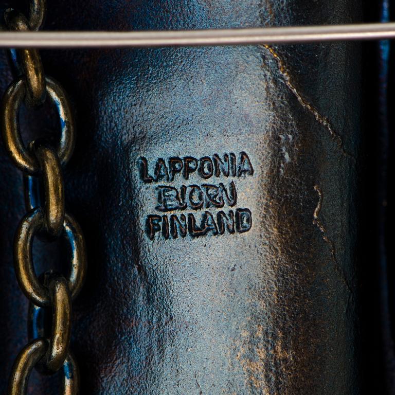 BJÖRN WECKSTRÖM, RIIPUS, RANNEKORU ja SORMUS, tulipronssia. Lapponia 1970-luku.