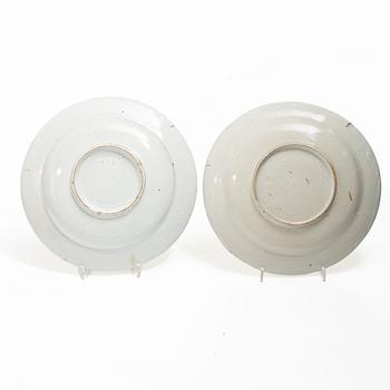Plates, 6 pieces, faience, Kellinghusen, early 19th century.