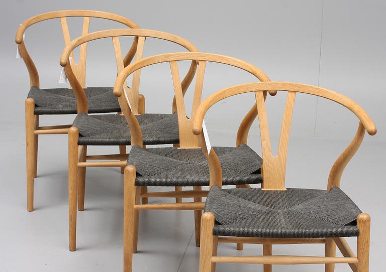 KARMSTOLAR, 4 st, "Y-stolen", Hans J Wegner för Carl Hansen.
