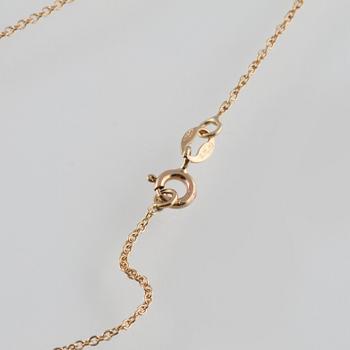 HÄNGE, 18K guld med briljantslipade diamanter ca 0.11 ct samt gula safirer ca 1.47 ct. Vikt 5,2 gram.