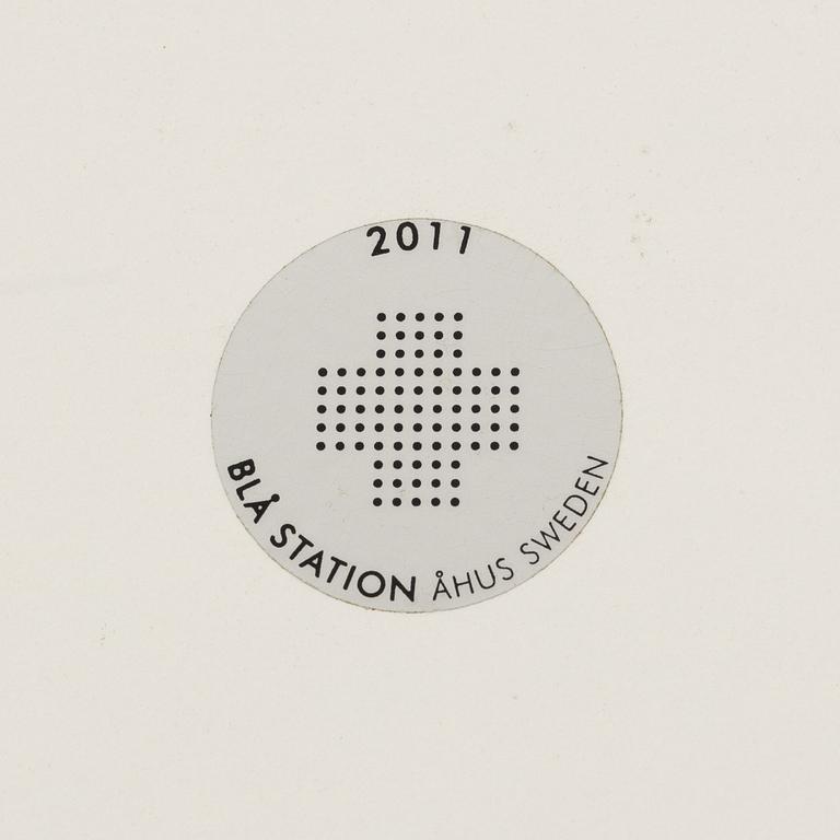 Café tables, 3 pcs, Blå Station Åhus, designed by Mattsson Borselius, 2011.