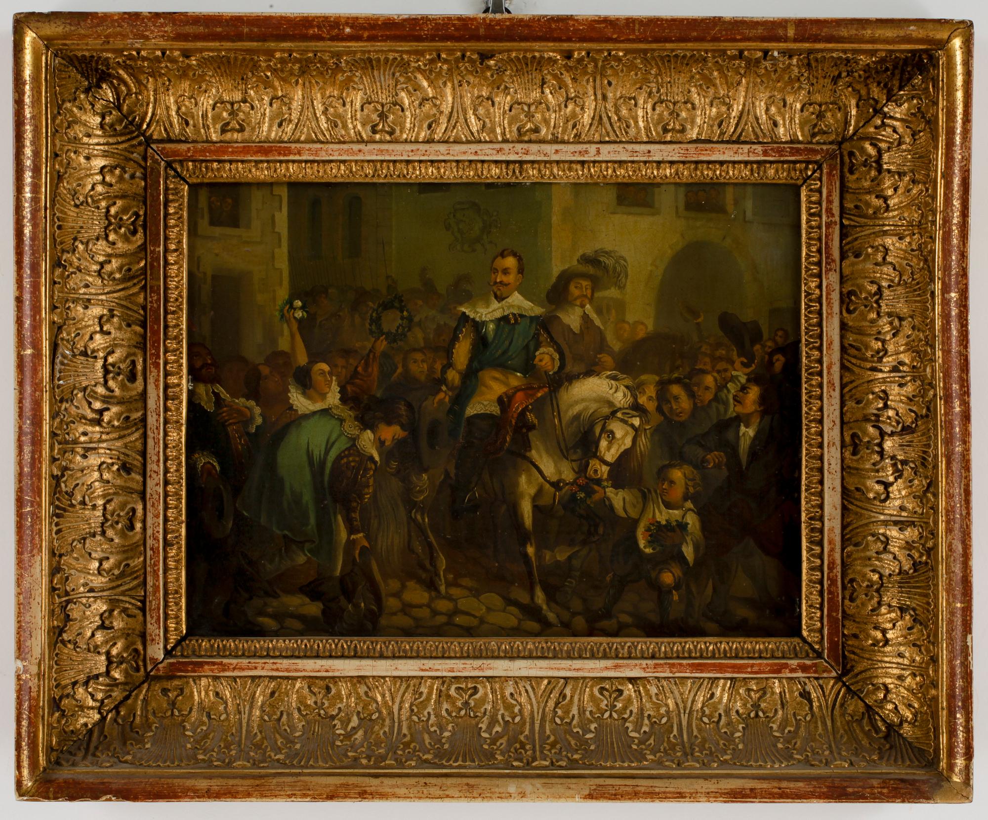 OKÄND KONSTNÄR, ett par, olja på plåt, osign, 1800-tal.