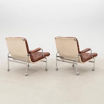 Bruno Mathsson, a pair of "Karin" armchairs, DUX, Sweden.