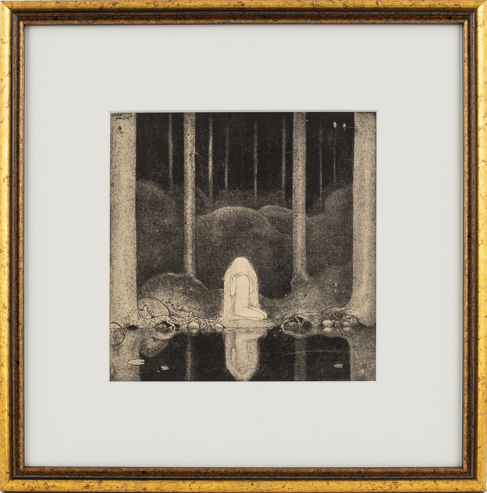 John Bauer, mezzotype, published by, Åhlén & Åkerlunds, Stockholm 1918, bibliophile edition, 166/200.