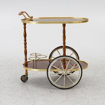 Serving cart, late 20th century.