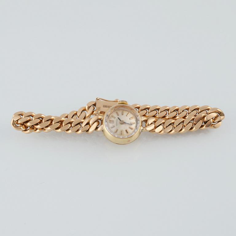 DAMARMBANDSUR, 18K guld, Certina. Vikt 35,5 gram.