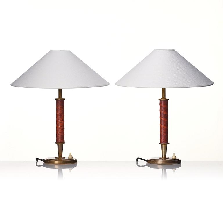 Nordiska Kompaniet, a pair of table lamps, model "31045", Sweden, 1940-50s.