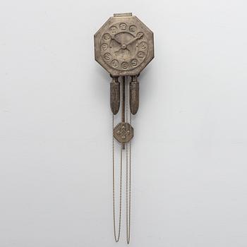 A wallclock, Germany or Austria, art noveau, first quarter of the 20th century.