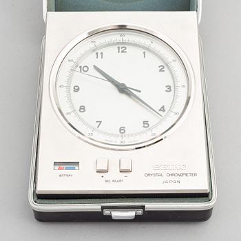 Seiko, Crystal Chronometer, "Three Crowns", table clock, 65 x 80 mm.