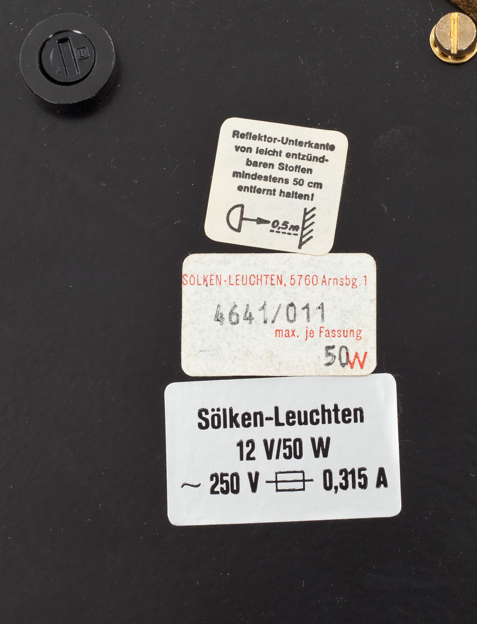 GOLVLAMPA, 1900-talets andra hälft.