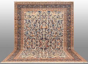 A CARPET, Figural Royal Keshan , around 490 x 340 cm.