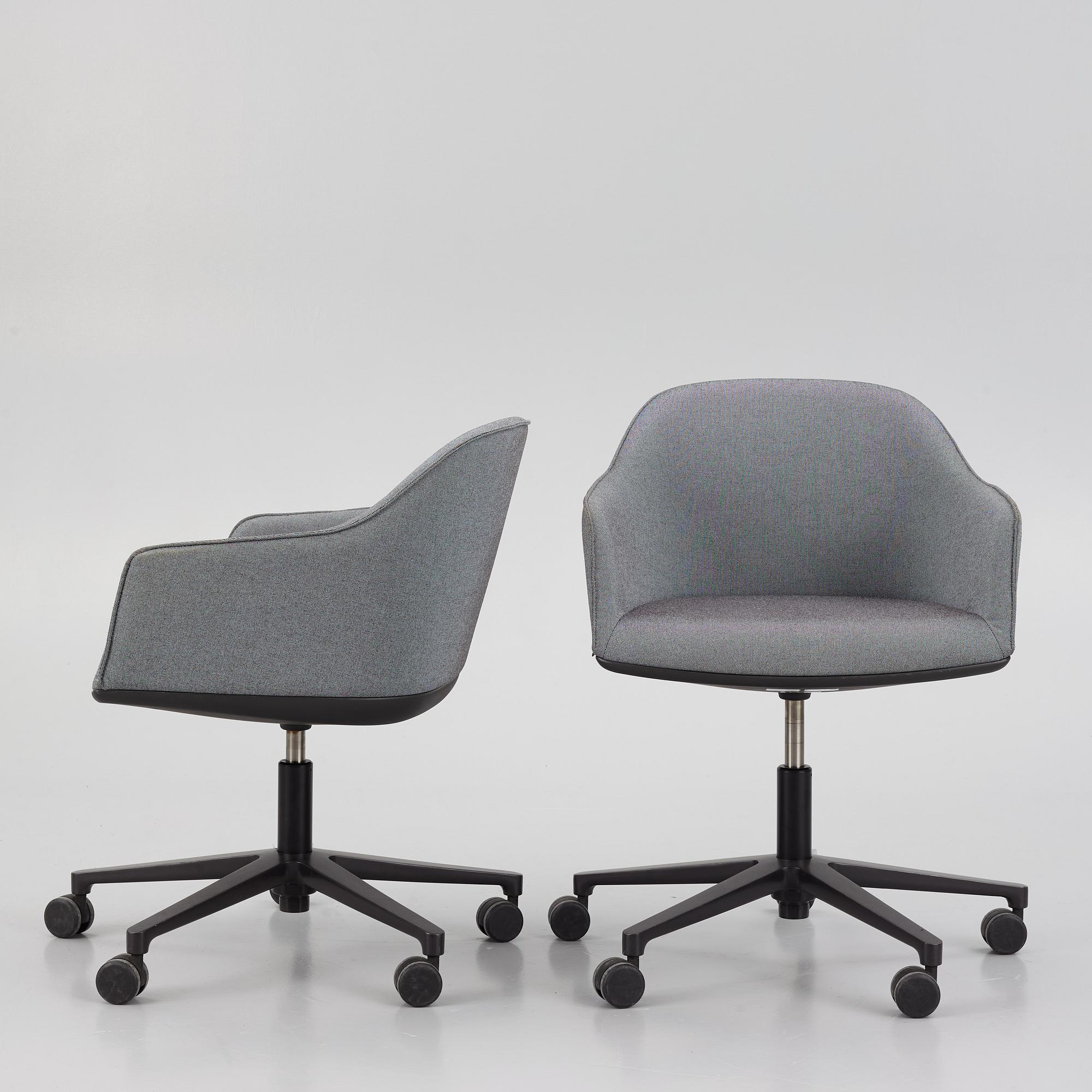 Ronan & Erwan Bouroullec, skrivbordsstolar, ett par, "Softshell Chair", Vitra, 2015.