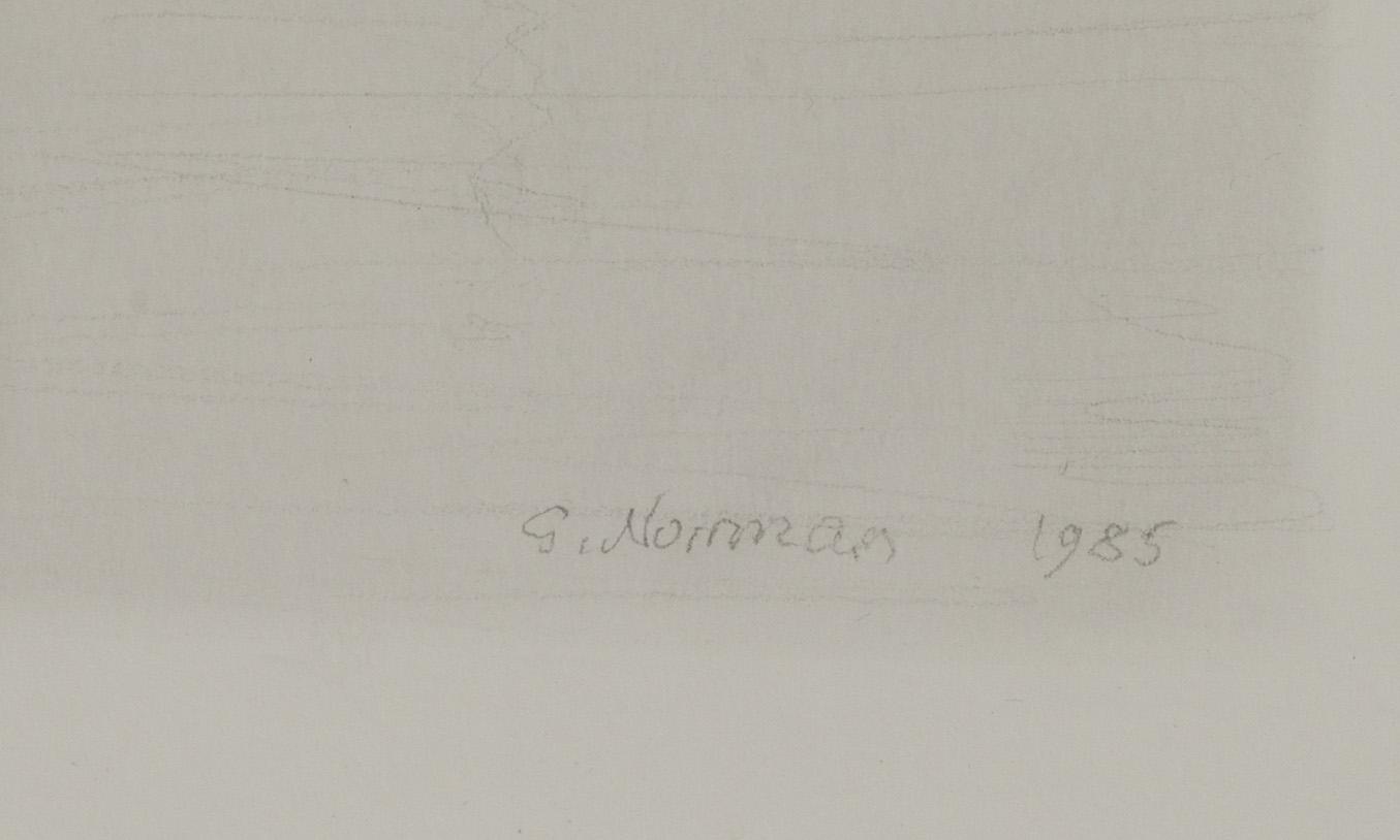 GUNNAR NORRMAN, blyerts. signerad 1985.