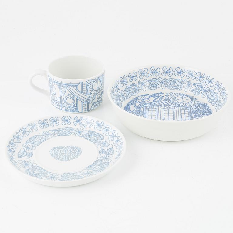 Stig Lindberg, 22 pieces porcelain, 'Boro', Gustavsberg.