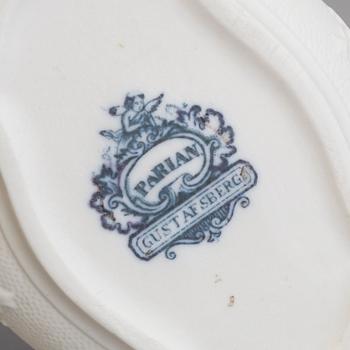 FIVE PARIAN TOILETTE BOXES, Gustafsberg ca 1900.