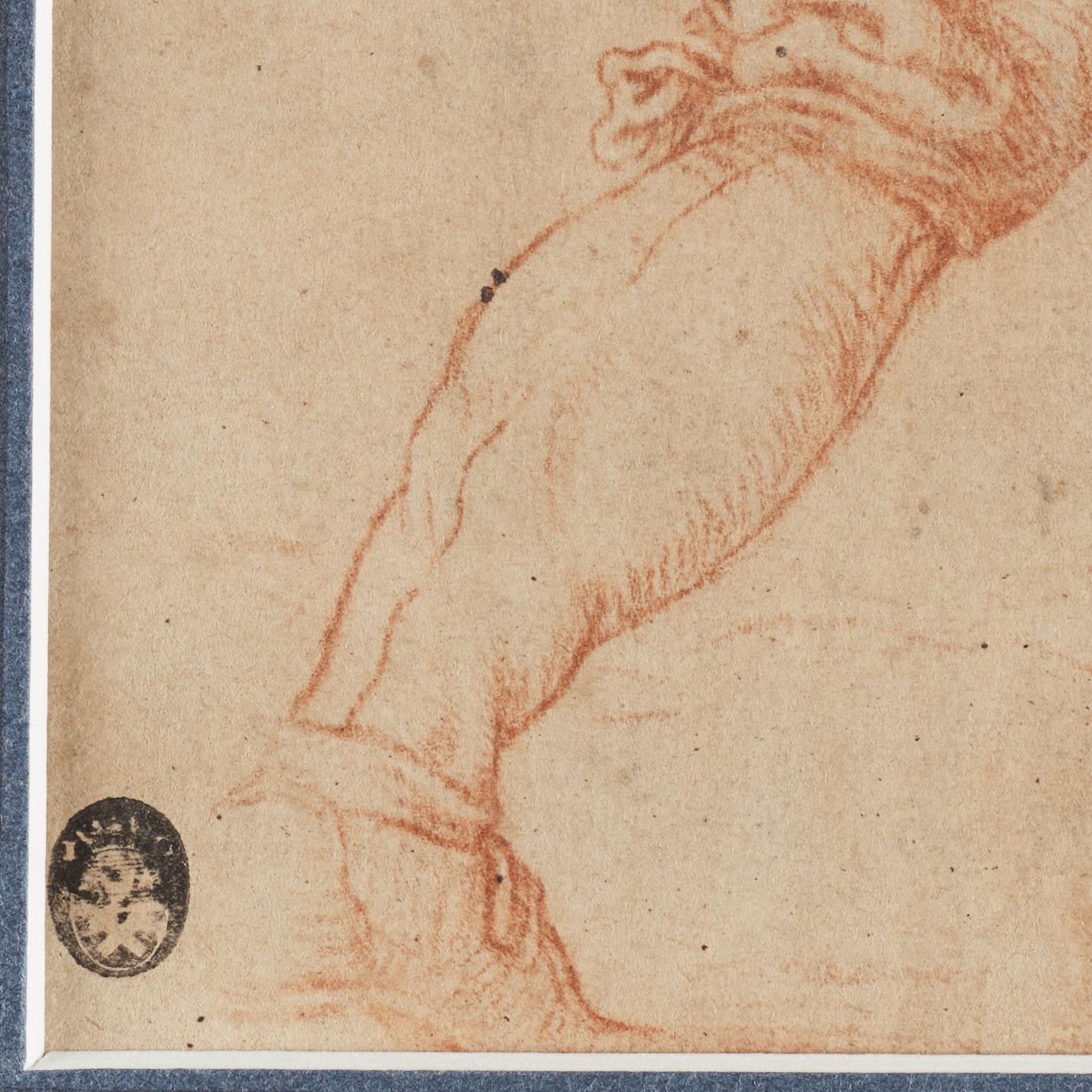 UNKNOWN ARTIST 17TH CENTURY, unsigned. Red crayon, image: 19.5 x 14 cm.
