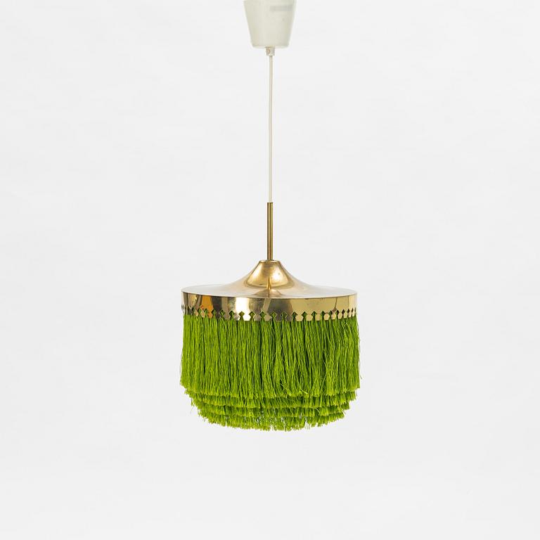 Hans-Agne Jakobsson, a brass and textile fringe ceiling light, Markaryd.