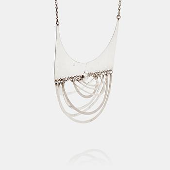 Tapio Wirkkala, halsband,"Halvmåne", N Westerback Helsingfors, 1972, sterling.