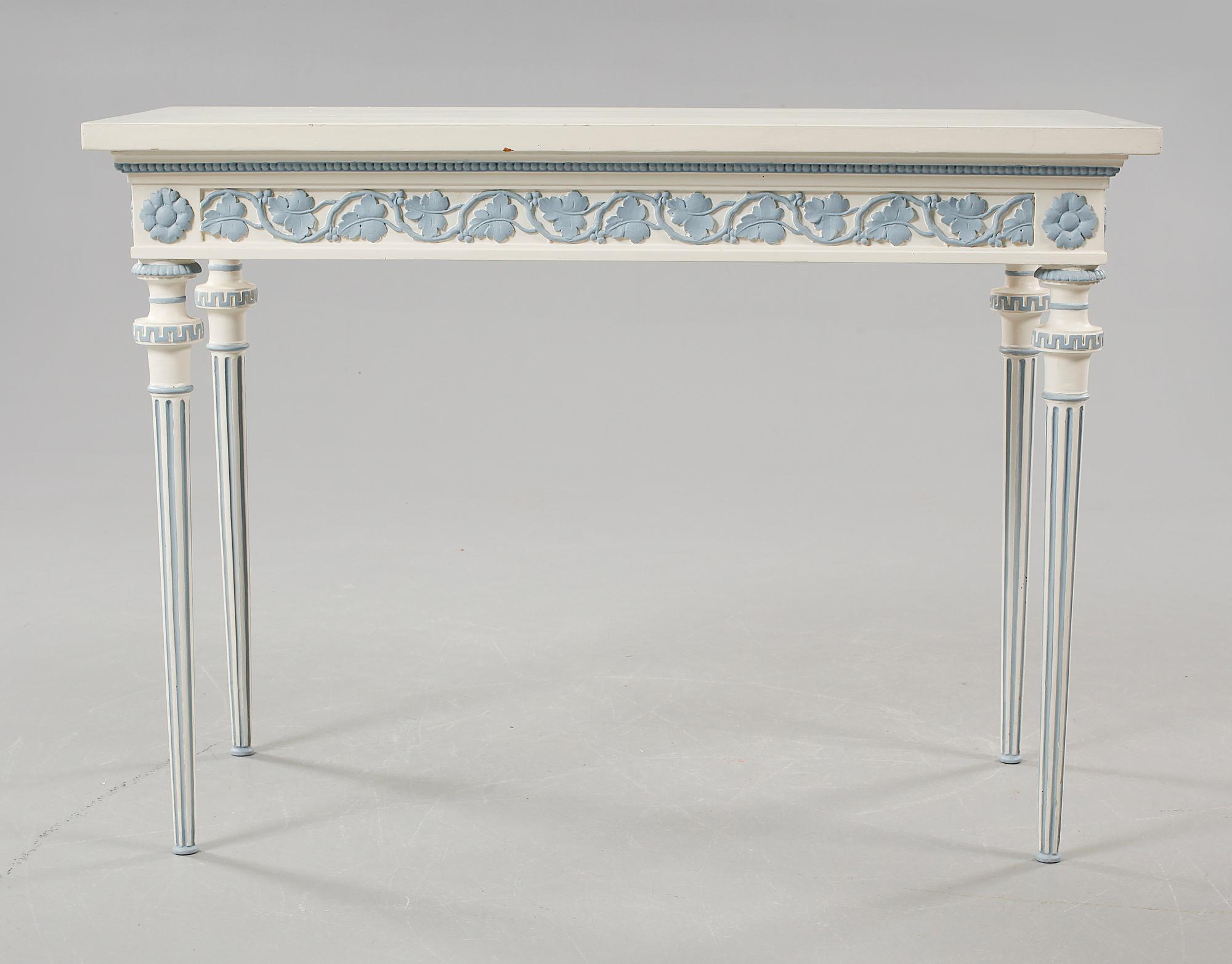 A late gustavian style consol table, early 20th century.