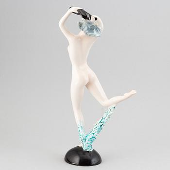 An Italian ceramic figurine of a dancing female nude, probably mid 20th century.