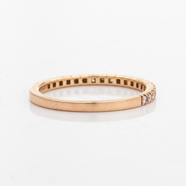 Bulgari, sormus, puoliallianssi, 18K kultaa ja timantteja.