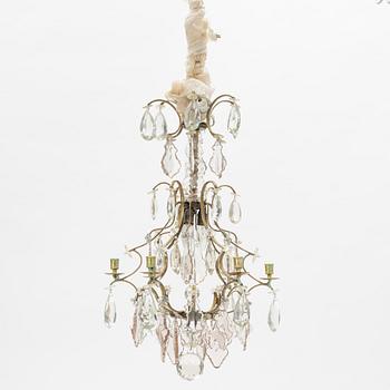 A Rococo style chandelier, early 20th Century.