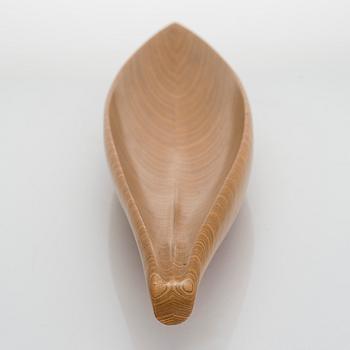 Tapio Wirkkala, a plywood dish, signed TW.