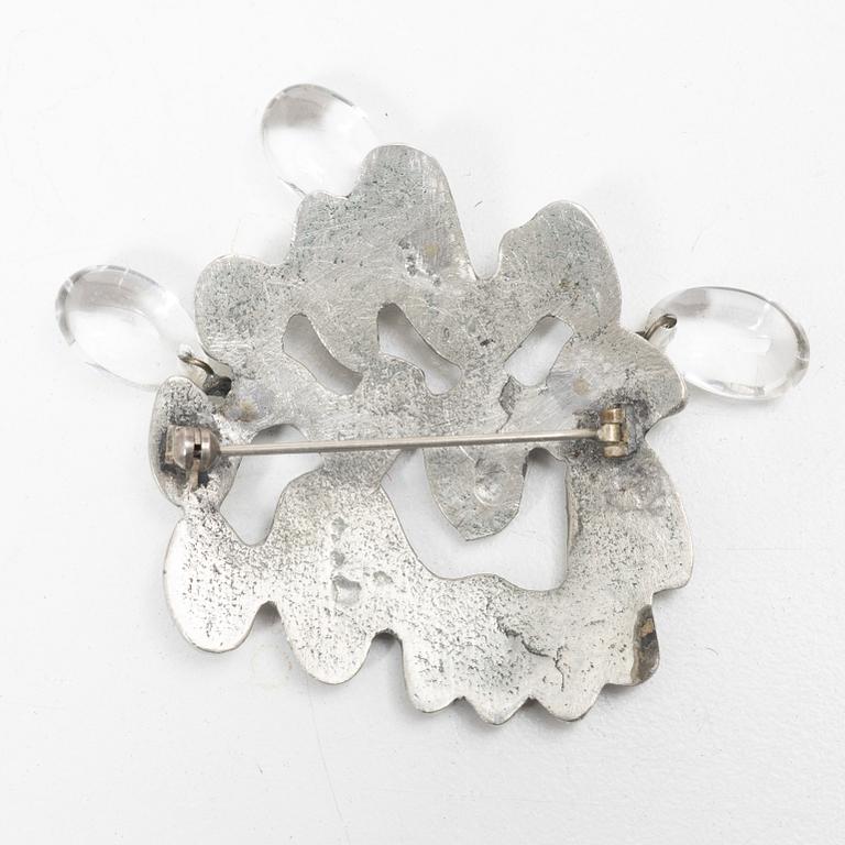 Estrid Ericson, a pewter brooch, model number Z 3874, Svenskt Tenn, 1940s.