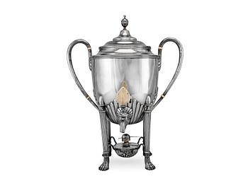 375. A SAMOVAR, 84 silver. Master mark P.L Assay master Jakov Ljapunov, St Petersburg 1896-1903 Weight3519 g.