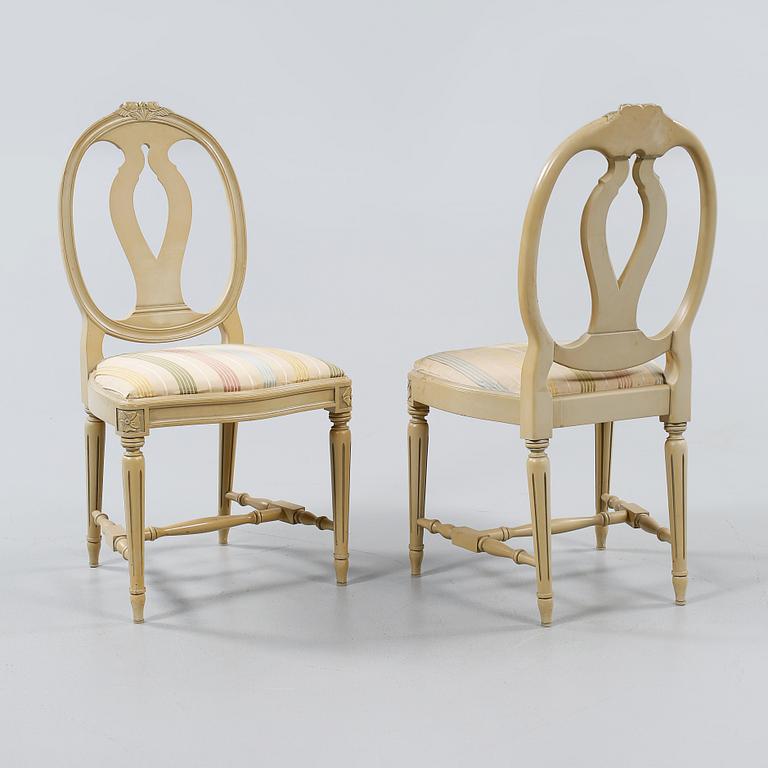 MATGRUPP, 5 delar, gustaviansk stil, 1900-talets andra hälft.