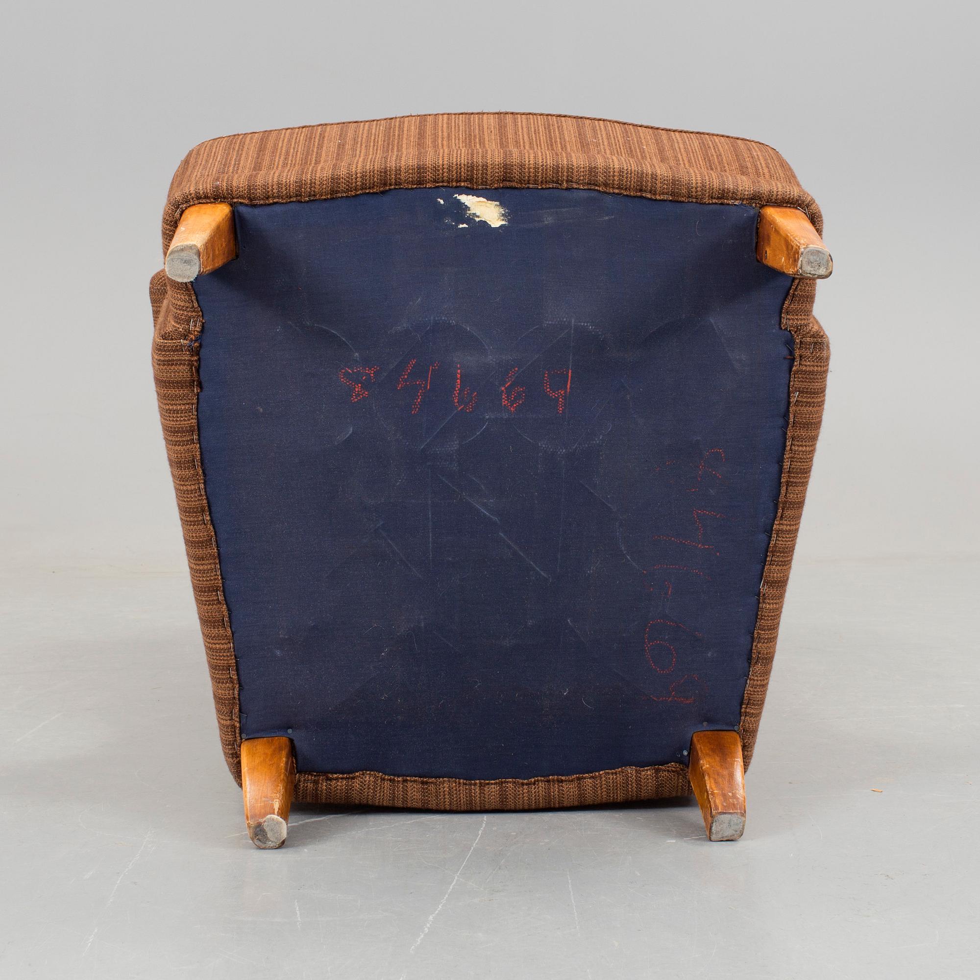 CARL MALMSTEN, fåtölj, "Åldermannen", 1900-talets andra hälft.