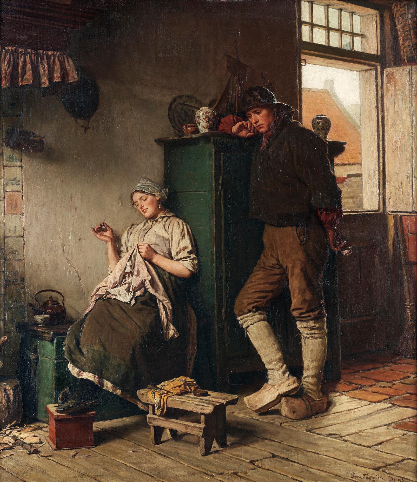 Ferdinand Fagerlin, "Den förtvivlade friaren" (The despirate admirer).