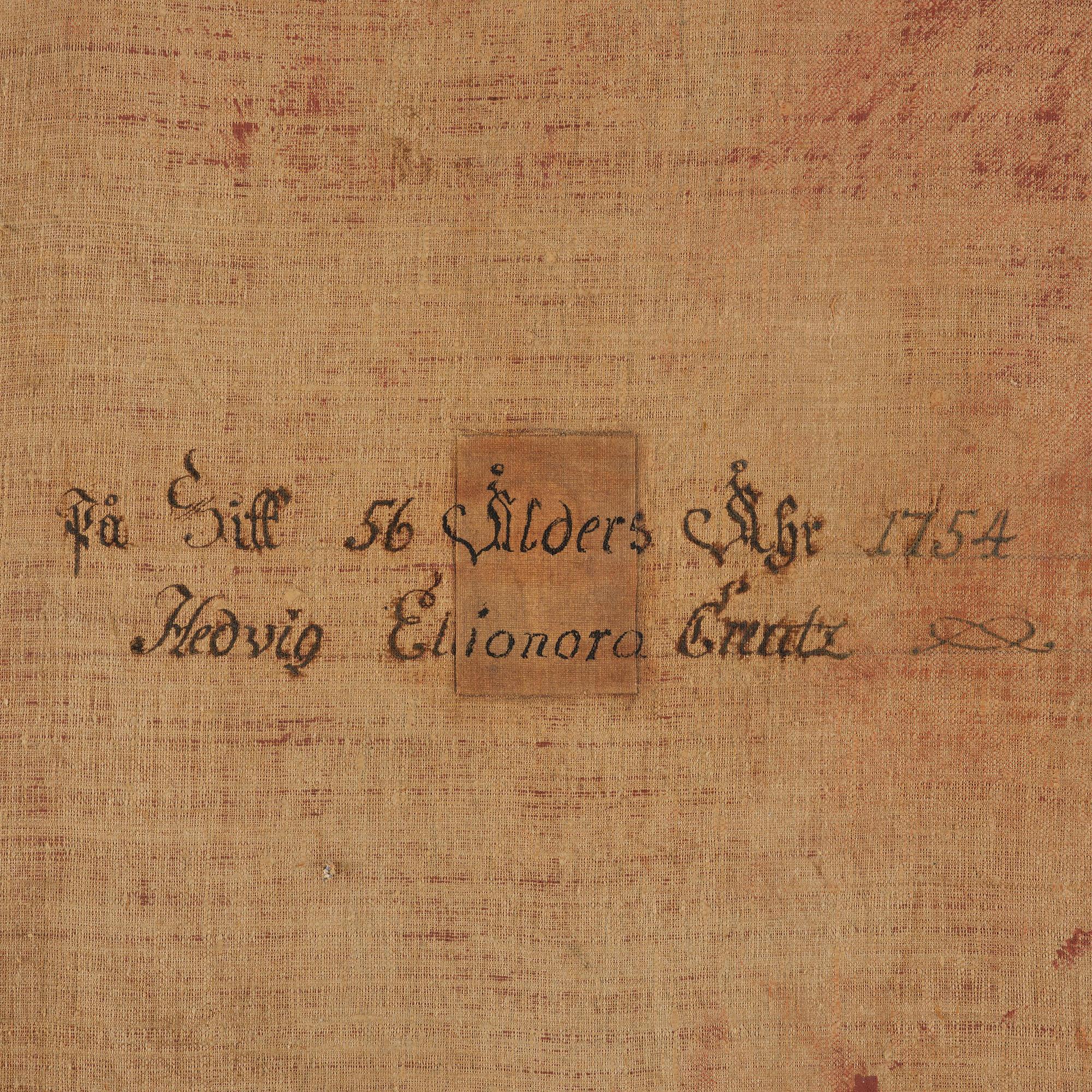 Johan Stålbom, attributed to, "Hedvig Eleonora Creutz" (née Natt och Dag) (1698-1777).