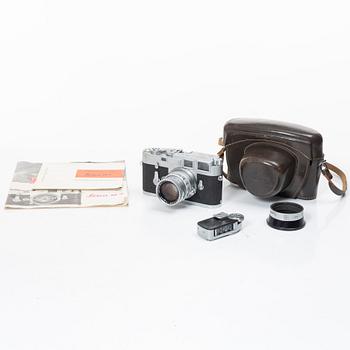 A Leica M3 camera with lens and accessories, Ernst Leitz, Wetzlar, Germany, 1960.