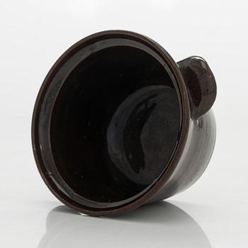 Marita Lybeck, plates, 2 pcs "Koto" and a bowl, red clay, signed ML KERA.