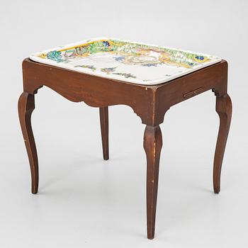 A Swedish rococo tea table with an associated top, 18th and 20th century.