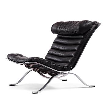 96. Arne Norell, a black leather 'Ari' lounge chair, Möbel AB Arne Norell, 1960-1970s.