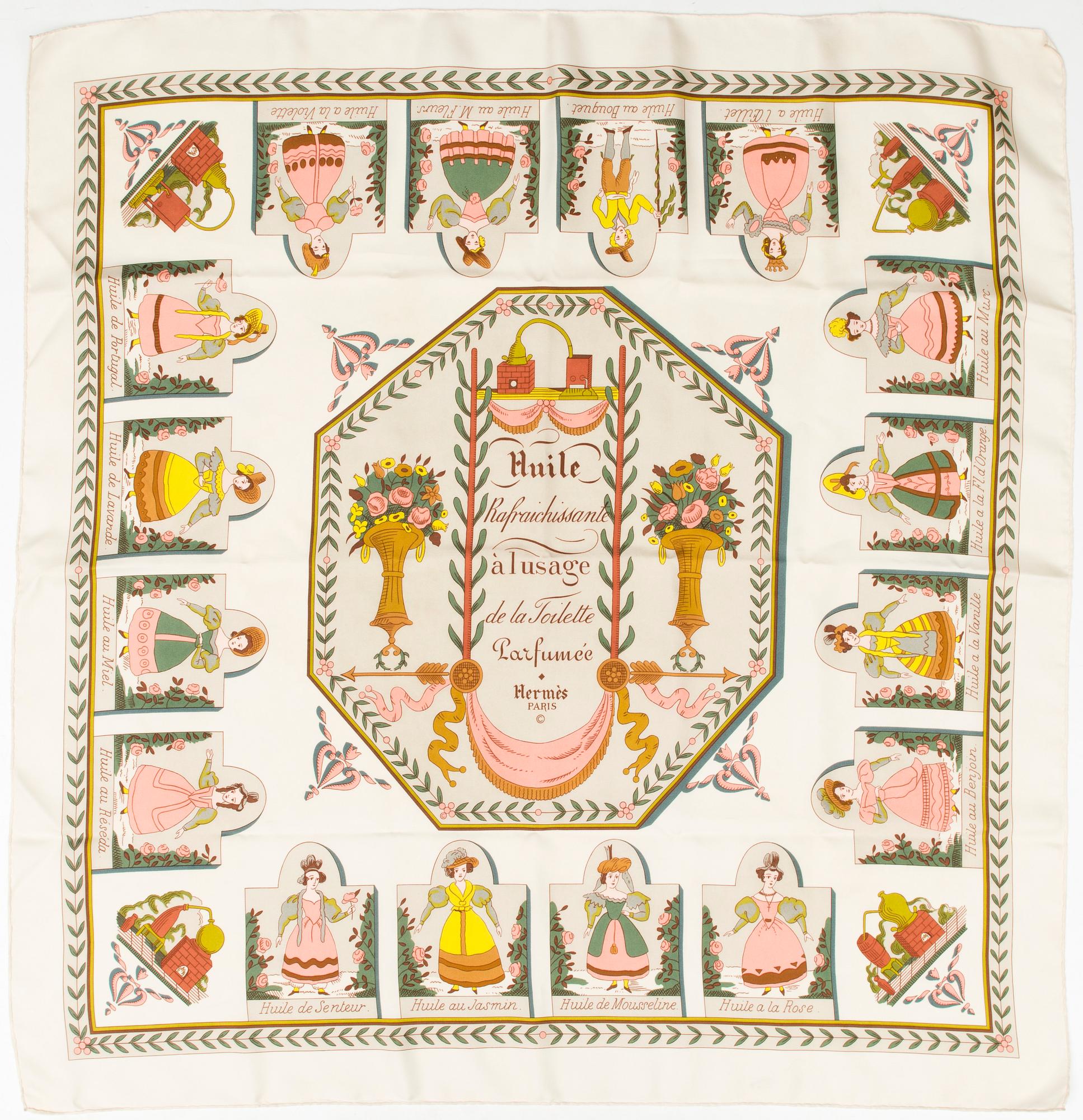 HERMÈS SCARF Huile Rafraichissante à l'usage de la Toilette Parfumée.