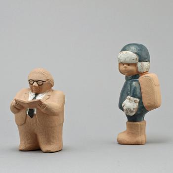 FIGURINER, 2 st, stengods, Lisa Larson, Gustavsberg, 1900-talets andra hälft.