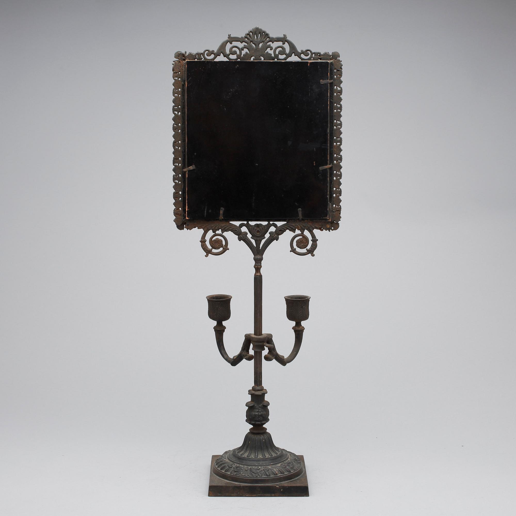 LÄSLJUSSTAKE, senempire, 1800-tal, gjutjärn.