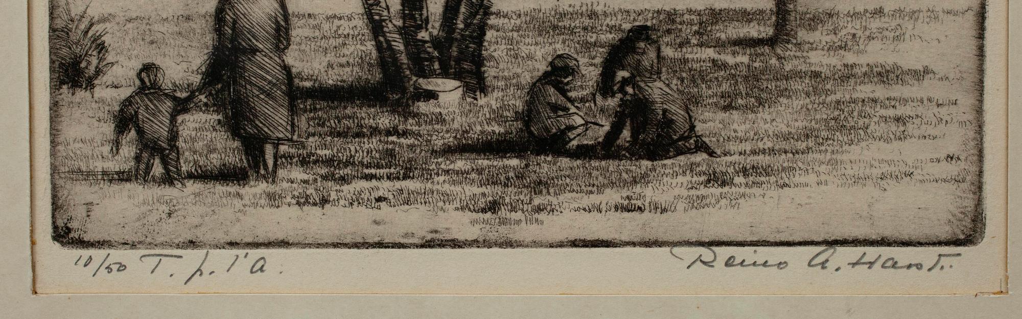REINO HARSTI, etsning, sign. och dat. numr. 10/50 Tpl'a.