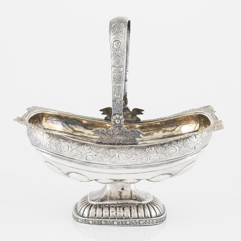 Konfektkorg, silver, Abraham Forstedt, St Petersburg 1836.