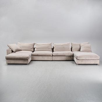 A six-piece modular sofa 'Groundpiece', Flexform, Italy.