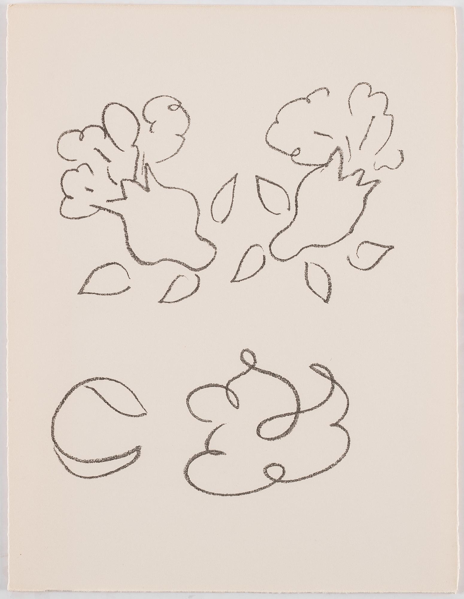 Fernand Mourlot, portfölj med 4 litografier, "Souvenirs et portraits d'artistes", utgiven 1972.