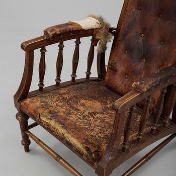 FÅTÖLJ, nyrenässans, 1800-talets slut.