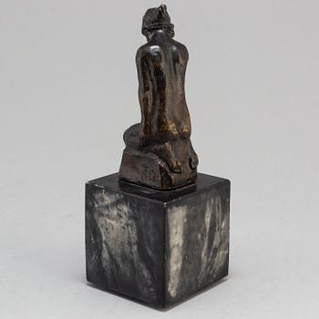 ALICE NORDIN, Sculpture, bronze. Signed with initials. Foundry mark. Height 11 cm.