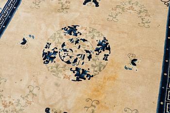 A carpet, old, China (antique finish), c. 276 x 189 cm.