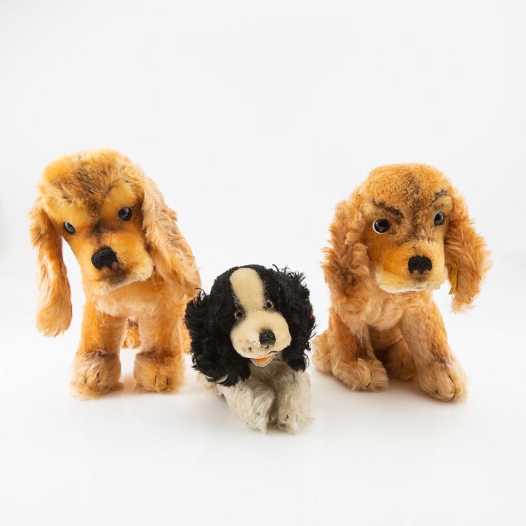 Toy animals, 3 pcs, Steiff, Germany, second half of the 20th century.
